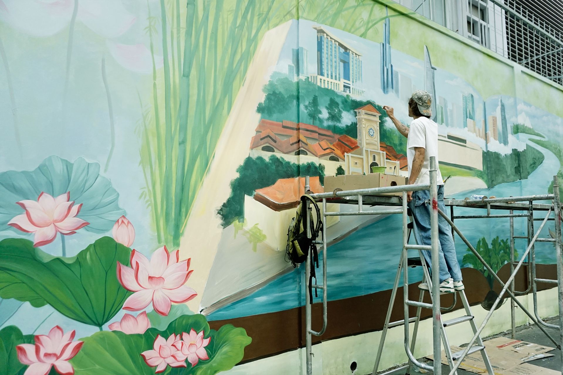 Artist studio and artwork
