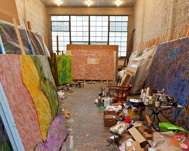 Artist studio and artwork